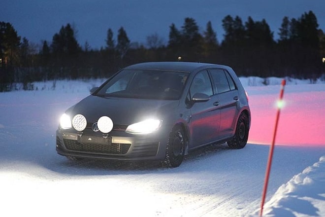 The tests on snow were carried out in Ivalo, Finland