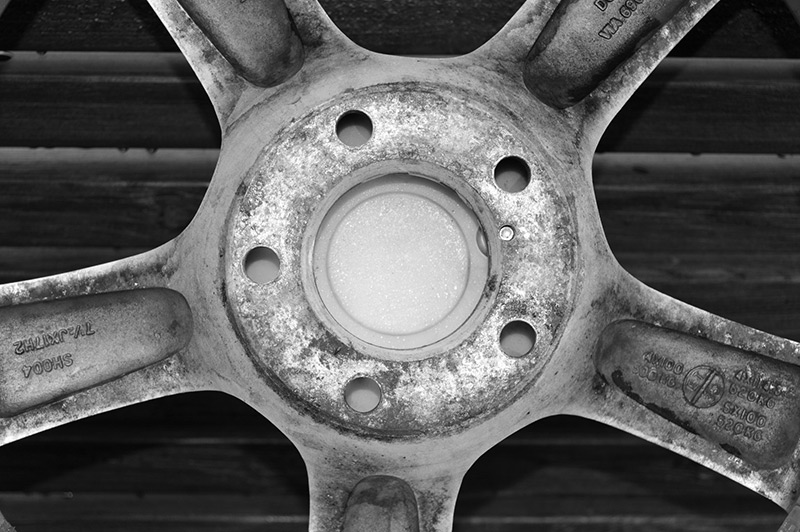 The center bore of a alloy wheel