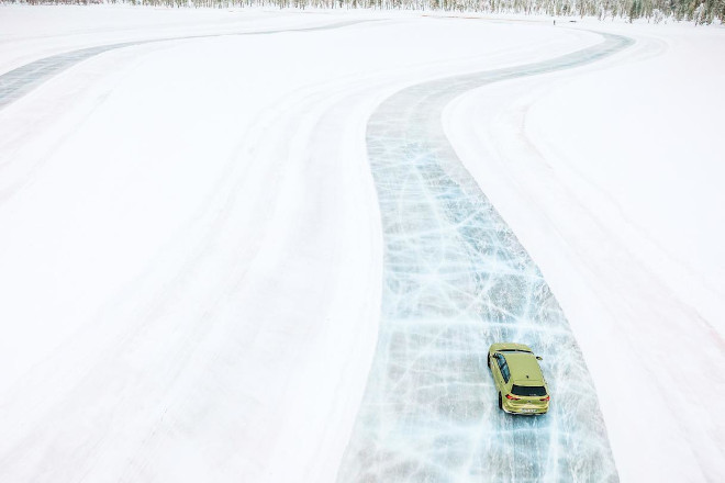 The tires were tested using Volkswagen Golf.