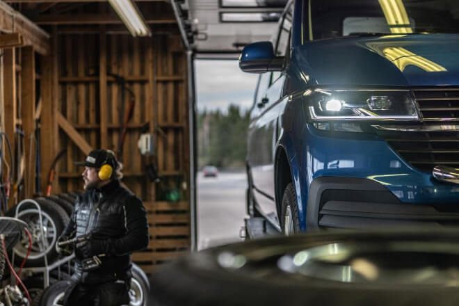 The Moottori test vehicle was a VW Transporter