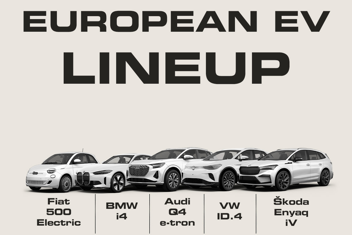 Europe's Top Electric Vehicles (2022&ndash;2023). Based on sales data from ACEA, JATO Dynamics, and EV Volumes. Features leading models in crossover, sedan, and urban segments. Excludes Tesla.