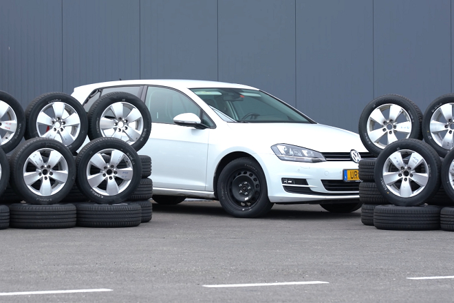 VW Golf and tested tires