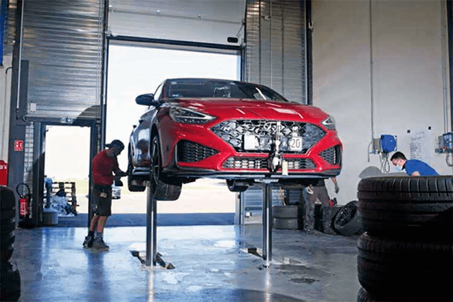 The tires were tested using Hyundai i30 N